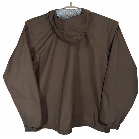 Mountain Hardwear Men's 2XL 100% Nylon Hooded Brown Rain Wind Jacket DryQ Evap - Picture 8 of 8